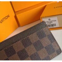 Louis Vuitton LV Unisex Card Holder Wallet Brown Damier Coated Canvas (4)