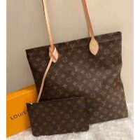 Louis Vuitton LV Unisex Carry It Brown Monogram Coated Canvas Cowhide Leather (5)