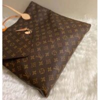 Louis Vuitton LV Unisex Carry It Brown Monogram Coated Canvas Cowhide Leather (5)