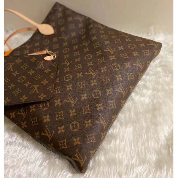 Louis Vuitton LV Unisex Carry It Brown Monogram Coated Canvas Cowhide Leather (7)