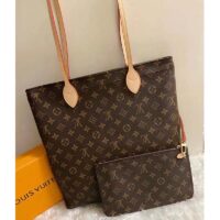 Louis Vuitton LV Unisex Carry It Brown Monogram Coated Canvas Cowhide Leather (5)