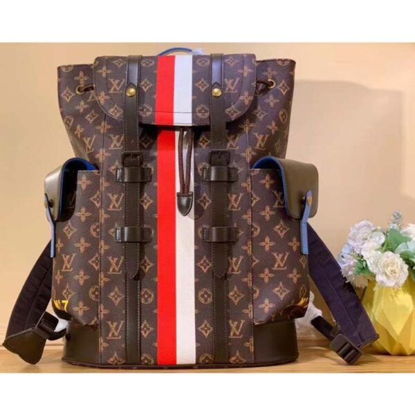 Louis Vuitton LV Unisex Christopher MM Backpack Monogram Canvas Cowhide Leather (3)