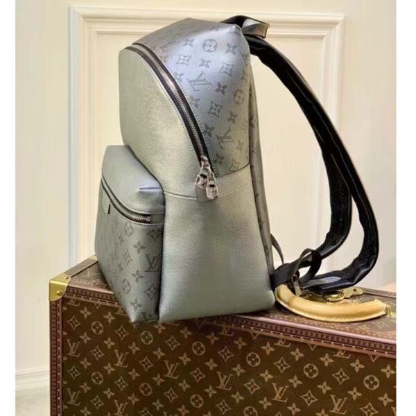 Louis Vuitton LV Unisex Discovery Backpack PM Gunmetal Gray Monogram Coated Canvas (11)