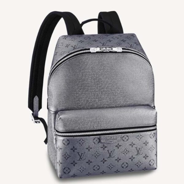 Louis Vuitton LV Unisex Discovery Backpack PM Gunmetal Gray Monogram Coated Canvas (9)