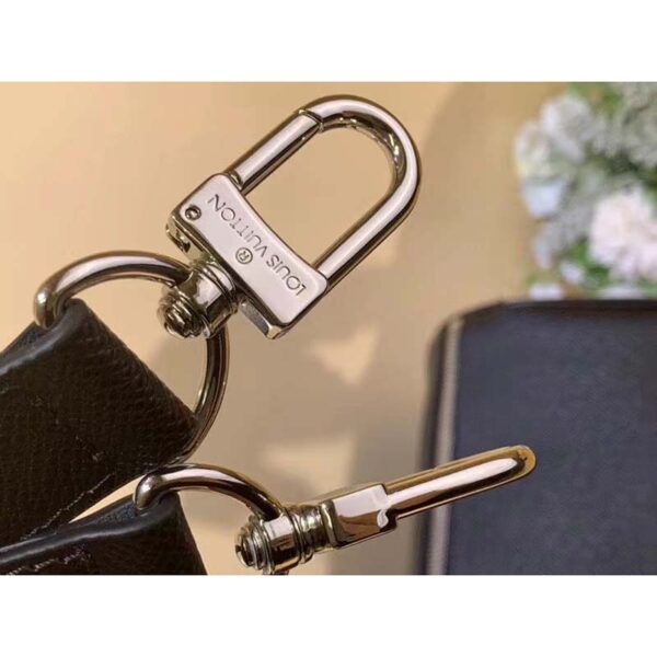 Louis Vuitton LV Unisex Keepall Bandoulière 50 Bag Black Ultra-Soft Taiga Leather (7)