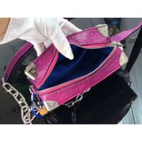 Louis Vuitton LV Unisex Mini Soft Trunk Blue Pink Taurillon Cowhide Leather (13)