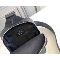 Louis Vuitton LV Unisex Outdoor Sling Bag Black Coated Canvas Cowhide Leather (7)