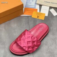 Louis Vuitton LV Unisex Pool Pillow Flat Comfort Mule Fuchsia Pink Monogram (1)