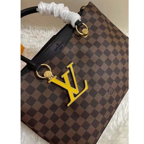 Louis Vuitton LV Unisex Riverside Tote Black Brown Damier Ebene Coated Canvas (7)