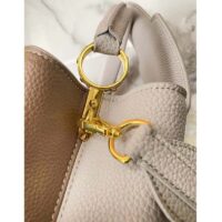 Louis Vuitton LV Women Capucines BB Gray Crème Taurillon Cowhide Leather (7)