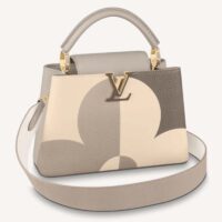 Louis Vuitton LV Women Capucines BB Gray Crème Taurillon Cowhide Leather (7)