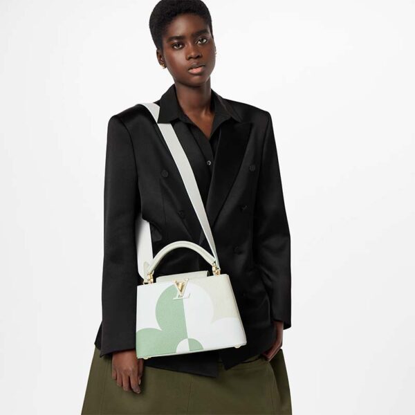 Louis Vuitton LV Women Capucines BB Jade White Taurillon Cowhide Leather (12)