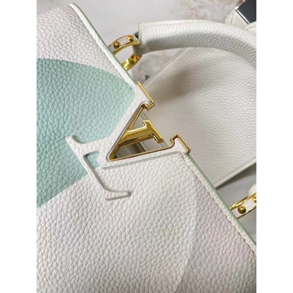 Louis Vuitton LV Women Capucines BB Jade White Taurillon Cowhide Leather (4)