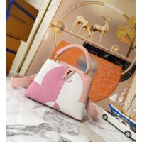 Louis Vuitton LV Women Capucines BB Pink Crème Taurillon Cowhide Leather (4)