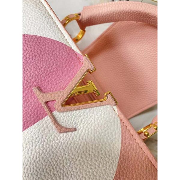Louis Vuitton LV Women Capucines BB Pink Crème Taurillon Cowhide Leather (9)