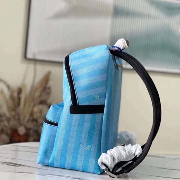 Louis Vuitton LV Women Discovery Backpack Gradient Blue Damier Stripes Coated Canvas (10)