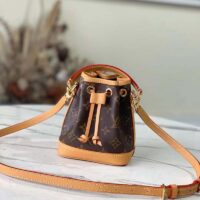 Louis Vuitton LV Women Nano Noé Bucket Bag Monogram Coated Canvas Brown (5)