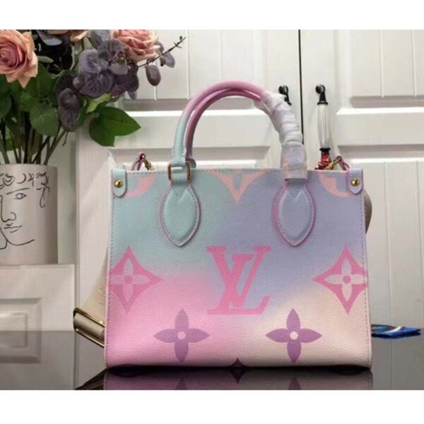 Louis Vuitton LV Women Onthego PM Tote Sunrise Pastel Monogram Coated Canvas (2)