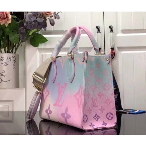 Louis Vuitton LV Women Onthego PM Tote Sunrise Pastel Monogram Coated Canvas (3)