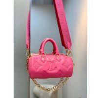 Louis Vuitton LV Women Papillon BB Handbag Pink Quilted Embroidered Smooth Calf (13)