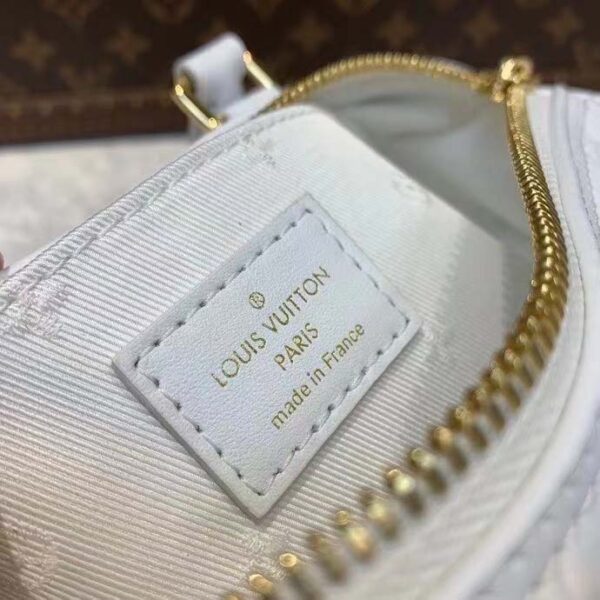 Louis Vuitton LV Women Papillon BB Handbag White Quilted Embroidered Smooth Calf (4)