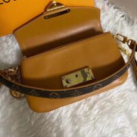 Louis Vuitton LV Women Swing Brown Calfskin Leather Monogram Canvas S Lock (3)