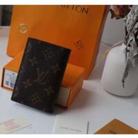 Louis Vuitton Women LV Pocket Organizer Monogram Coated Canvas Calf Leather (8)