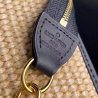 Louis Vuitton Women Toiletry Pouch On Chain Natural Black Raffia Cowhide Leather (4)