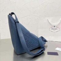 Prada Men Leather Prada Triangle Bag-Navy (1)