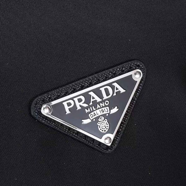 Prada Unisex Re-Nylon Saffiano Leather Handles Duffle Black Bag (5)