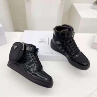 Prada Women Adidas for Prada Re-Nylon Forum High-Top Sneakers-Black (1)