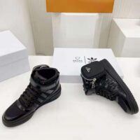 Prada Women Adidas for Prada Re-Nylon Forum High-Top Sneakers-Black (1)