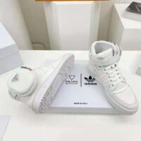 Prada Women Adidas for Prada Re-Nylon Forum High-Top Sneakers-White (1)