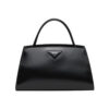 Prada Women Brushed Leather Handbag