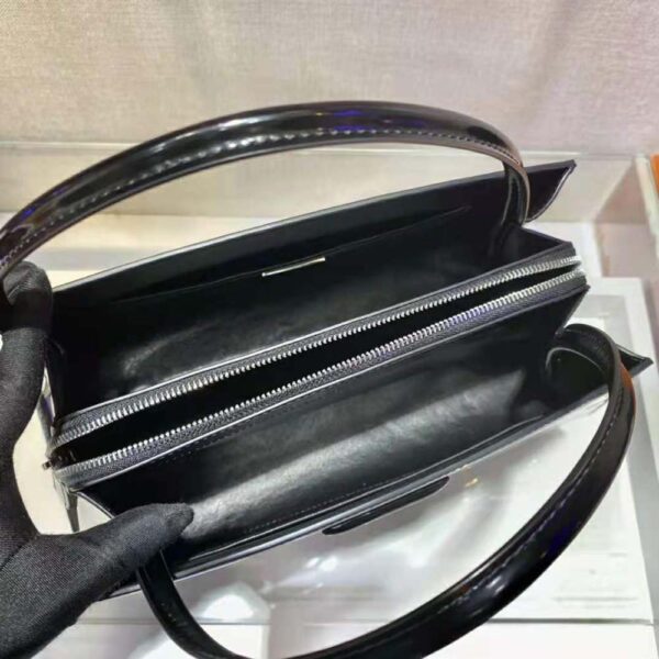 Prada Women Brushed Leather Handbag-black (9)