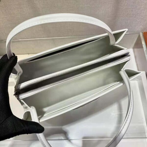 Prada Women Brushed Leather Handbag-white (9)