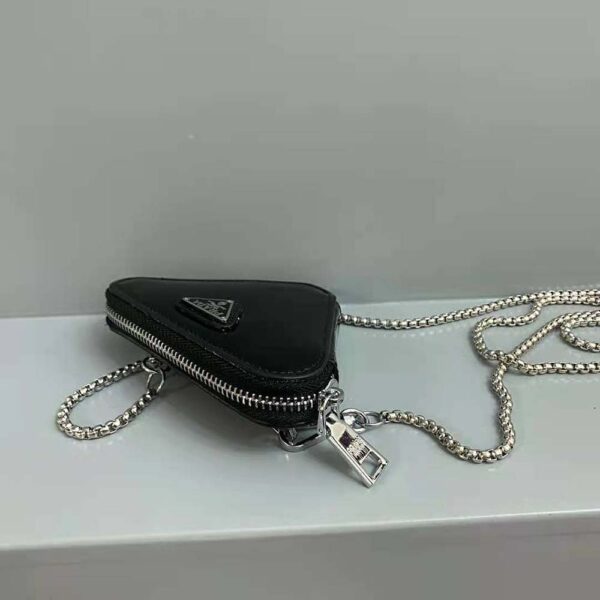Prada Women Brushed Leather Mini-Pouch-black (5)