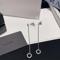 Prada Women Crystal Logo Jewels AirPods Pendant Earrings (1)