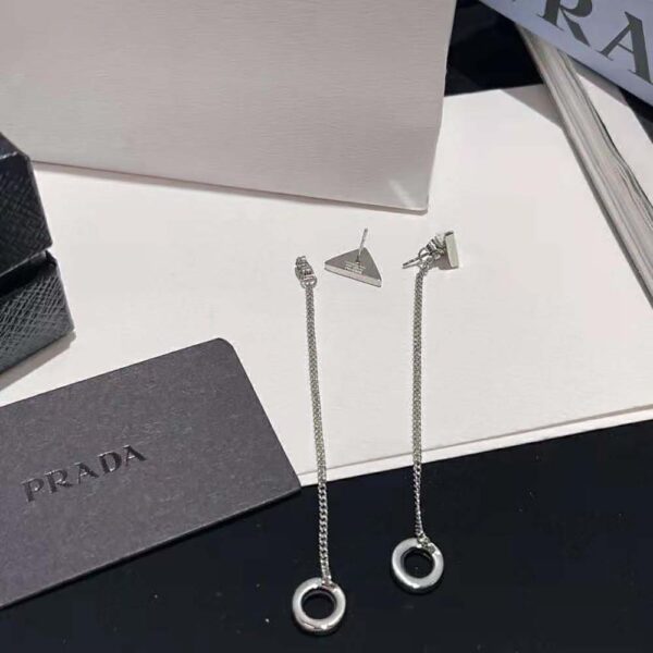 Prada Women Crystal Logo Jewels AirPods Pendant Earrings (5)