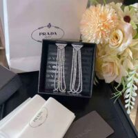 Prada Women Crystal Logo Jewels Zirconia Earrings (1)