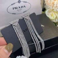 Prada Women Crystal Logo Jewels Zirconia Earrings (1)