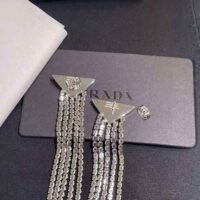 Prada Women Crystal Logo Jewels Zirconia Earrings (1)