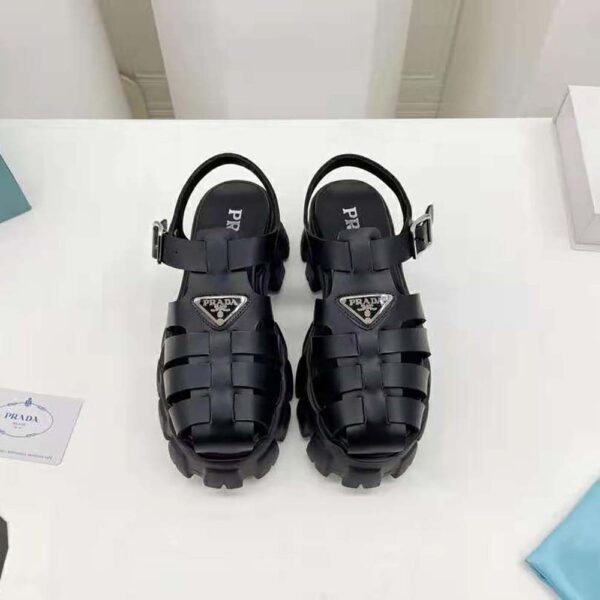 Prada Women Foam Rubber Sandals in 55 mm Heel Height-Black (2)