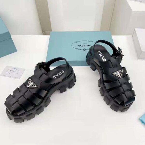 Prada Women Foam Rubber Sandals in 55 mm Heel Height-Black (3)
