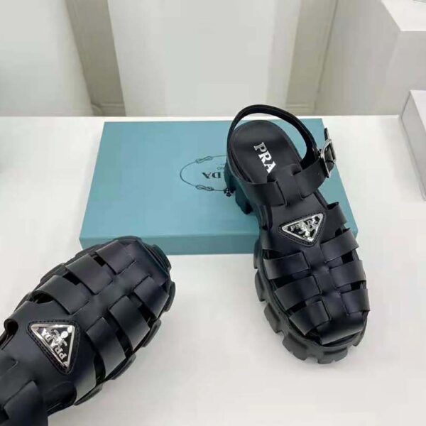 Prada Women Foam Rubber Sandals in 55 mm Heel Height-Black (7)