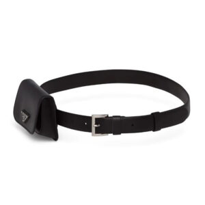 Prada Women Leather Belt With a Hybrid Multifunctional Design