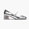 Prada Women Metallic Leather Pumps in 45mm Heel Height-Silver