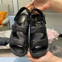 Prada Women Padded Nappa Leather Sandals-Black (1)