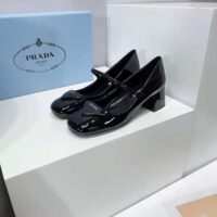 Prada Women Patent Leather Pumps in 45mm Heel Height-Black (1)