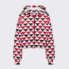 Prada Women Printed Jersey Hoodie-Red